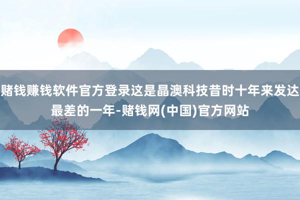 赌钱赚钱软件官方登录这是晶澳科技昔时十年来发达最差的一年-赌钱网(中国)官方网站
